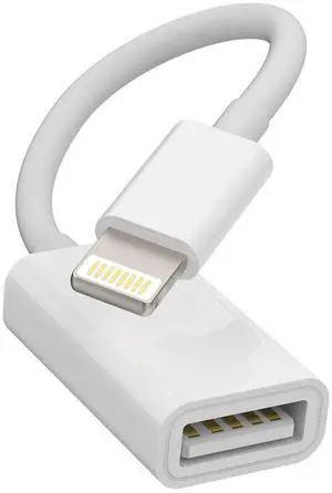 Lightning to USB Flash Adapter for iPhone OTG Converter Dongle Camera Card Reader Keyboard Mouse Drive MIDI Hub Piano Data Sync 11 12 13 14 Pro Max Mini Xr X Xs Se 7 8 Plus for Ipad Air Lightning to USB Flash Adapter for iPhone OTG Converter Dongle Camera Card Reader Keyboard Mouse Drive MIDI Hub Piano Data Sync 11 12 13 14 Pro Max Mini Xr X Xs Se 7 8 Plus for Ipad Air