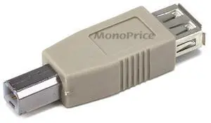 USB 2.0 Type-A Female to Type-B Male Adaptor - Passive, Beige USB 2.0 Type-A Female to Type-B Male Adaptor - Passive, Beige