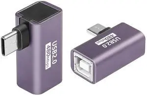 2 Pack USB C to USB B Adapter Type C to MIDI Convert Connector Type C Male to USB B Female Printer Adapter for Eectric Piano DAC,Synthesizer,DJ Controller,Keyboard,Printer (90 Degree) 2 Pack USB C to USB B Adapter Type C to MIDI Convert Connector Type C Male to USB B Female Printer Adapter for Eectric Piano DAC,Synthesizer,DJ Controller,Keyboard,Printer (90 Degree)