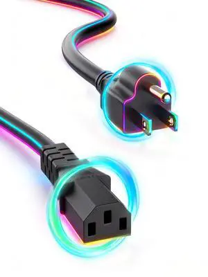 Standard 3-Prong AC Power Cord 10A 125V, Black: Compatible with Electronics, TVs, Computers, Printers, Radios, Monitors, and Brands Including Samsung, Dell, Vizio, LG, Asus (Laptops & More) (32FT) Standard 3-Prong AC Power Cord 10A 125V, Black: Compatible with Electronics, TVs, Computers, Printers, Radios, Monitors, and Brands Including Samsung, Dell, Vizio, LG, Asus (Laptops & More) (32FT)