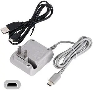 DS Lite Charger Kit, AC Power Adapter & USB Charging Cable for Nintendo DS Lite Wall Plug Charger Cord DS Lite Charger Kit, AC Power Adapter & USB Charging Cable for Nintendo DS Lite Wall Plug Charger Cord