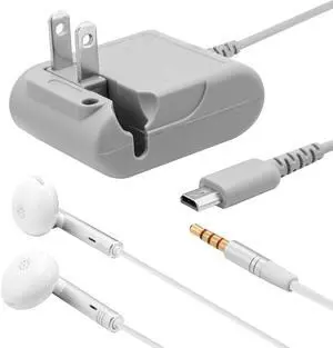 DS Lite Charger, DS Charger Cable NDS Lite AC Adapter for Nintendo NDSL DS Lite Power Cable & Charging Cord with Earbuds Kit 5.2V 450mA (110-240v) DS Lite Charger, DS Charger Cable NDS Lite AC Adapter for Nintendo NDSL DS Lite Power Cable & Charging Cord with Earbuds Kit 5.2V 450mA (110-240v)