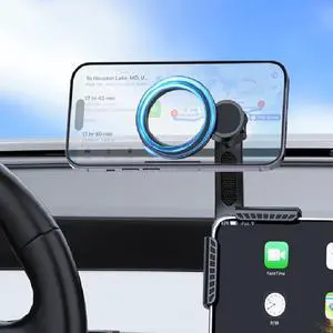 Magnetic Phone Holders for Tesla Model 3/Y/Juniper a Accessories, 360 Degree Rotation Tesla Phone Holder Screen Mount Fit for iPhone 17 16 15 14 13 Phones with Magnetic Ring Magnetic Phone Holders for Tesla Model 3/Y/Juniper a Accessories, 360 Degree Rotation Tesla Phone Holder Screen Mount Fit for iPhone 17 16 15 14 13 Phones with Magnetic Ring