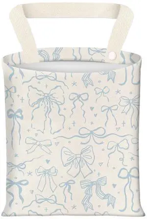 Hanging Car Garbage Bag, Cute Car Trash Can Bag, Automotive Accessories for Women Men Cute Blue Bow Hanging Car Garbage Bag, Cute Car Trash Can Bag, Automotive Accessories for Women Men Cute Blue Bow