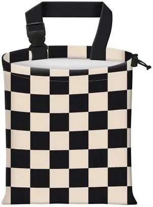 Car Trash Bag Large Hanging Can for Back of Seat, Cute Waterproof Car Garbage Bag for Vehicle, Travelling, Outdoor Cute Black Beige Plaid Car Trash Bag Large Hanging Can for Back of Seat, Cute Waterproof Car Garbage Bag for Vehicle, Travelling, Outdoor Cute Black Beige Plaid