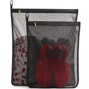 Delicates Laundry Bags, Bra Fine Mesh Wash Bag for Underwear, Lingerie, Bra, Pantyhose, Socks, Use YKK Zipper, Have Hanger Loops (Black, 1 Large & 1 Medium) Delicates Laundry Bags, Bra Fine Mesh Wash Bag for Underwear, Lingerie, Bra, Pantyhose, Socks, Use YKK Zipper, Have Hanger Loops (Black, 1 Large & 1 Medium)