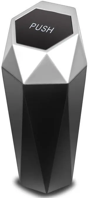 DNA Motoring Mini Car Auto Trash Can with Removable Lid, Leakproof Mini Garbage Bin for Automotive Home Office,Black/Silver,ZTL-OD-01-SL DNA Motoring Mini Car Auto Trash Can with Removable Lid, Leakproof Mini Garbage Bin for Automotive Home Office,Black/Silver,ZTL-OD-01-SL