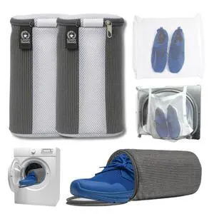 ComfyHomey Shoe Laundry Bag Set: 2 Pack Shoe Washing Machine Bag + Reusable Dryer Mesh Bag | Durable, Tear-Resistant, Reinforced Zipper | 360° Clean for Sneakers, Tennis & Gym Shoes, Easy & Safe Wash ComfyHomey Shoe Laundry Bag Set: 2 Pack Shoe Washing Machine Bag + Reusable Dryer Mesh Bag | Durable, Tear-Resistant, Reinforced Zipper | 360° Clean for Sneakers, Tennis & Gym Shoes, Easy & Safe Wash
