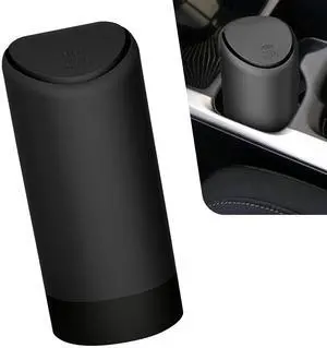 1 PC Car Trash Can with Lid, Soft and Durable Silicone Auto Cup Holder, 2.55inch x 6.29inch Portable Waterproof Small Trash Can with Lid, Suitable for Most Cars, SUVs and Trucks (Black) 1 PC Car Trash Can with Lid, Soft and Durable Silicone Auto Cup Holder, 2.55inch x 6.29inch Portable Waterproof Small Trash Can with Lid, Suitable for Most Cars, SUVs and Trucks (Black)