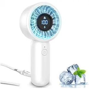 Handheld Fan Personal Small Turbo Hand Fan Powerful, Cooling, Lanyard, USB Rechargeable, 5 Speeds, Makeup, Gifts for Women Men, Kid, Mom, Hot Summer, Travel, Sports, Wedding Use Handheld Fan Personal Small Turbo Hand Fan Powerful, Cooling, Lanyard, USB Rechargeable, 5 Speeds, Makeup, Gifts for Women Men, Kid, Mom, Hot Summer, Travel, Sports, Wedding Use