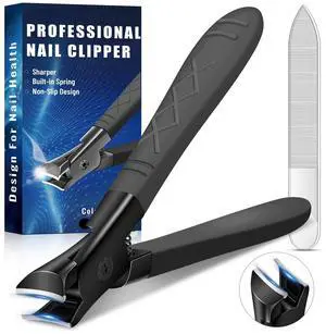 Duty Nail Clippers for Thick Nails, Anti-Slip Toenail Clipper Set for Seniors & Women at Home Salon Duty Nail Clippers for Thick Nails, Anti-Slip Toenail Clipper Set for Seniors & Women at Home Salon