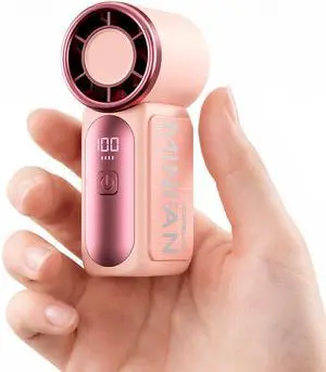Portable Handheld Mini Fan, Mini Portable Fan with 6 Speeds, 16920 RPM Turbo High Speed Airflow, USB Rechargeable Small Personal Fan with LED Display, Pocket Hand Fan for Travel Makeup Outdoor Office Portable Handheld Mini Fan, Mini Portable Fan with 6 Speeds, 16920 RPM Turbo High Speed Airflow, USB Rechargeable Small Personal Fan with LED Display, Pocket Hand Fan for Travel Makeup Outdoor Office