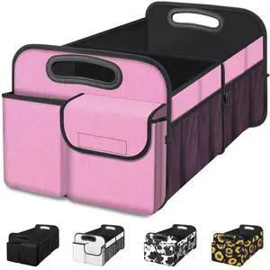 Car Trunk Organizer, Car Storage Organizer with Large Capacity Waterproof Collapsible Trunk Organizer for Car Suv/Jeep/Sedan (Pink, Standard) Car Trunk Organizer, Car Storage Organizer with Large Capacity Waterproof Collapsible Trunk Organizer for Car Suv/Jeep/Sedan (Pink, Standard)