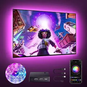HDMI LED Lights for TV, 32.8ft TV LED Backlight for 70-100 Inch, RGB LED Strip Lights Behind TV, APP Remote Control Music Sync TV Led Lights for Bedroom HDMI LED Lights for TV, 32.8ft TV LED Backlight for 70-100 Inch, RGB LED Strip Lights Behind TV, APP Remote Control Music Sync TV Led Lights for Bedroom