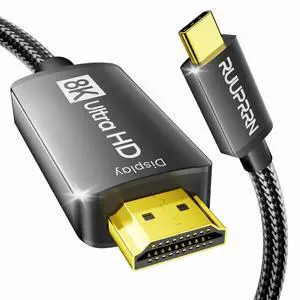 USB-C to HDMI 2.1 Cable 6.6FT,8K@60Hz,4K@240Hz/144Hz/120Hz, 48Gbps Thunderbolt 5/4/3 Type C to HDMI 8K Braided Cord, Support HDR HDCP2.3 for iPhone 17, MacBook Pro/Air iPad, Galaxy S26, Pixel 9, XPS USB-C to HDMI 2.1 Cable 6.6FT,8K@60Hz,4K@240Hz/144Hz/120Hz, 48Gbps Thunderbolt 5/4/3 Type C to HDMI 8K Braided Cord, Support HDR HDCP2.3 for iPhone 17, MacBook Pro/Air iPad, Galaxy S26, Pixel 9, XPS