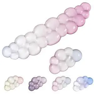 Gel Keyboard Wrist Rest Cloud Set, Clear Ergonomic Wrist Support and Arm Support Keyboard Rest for Typing Pain Relief, with Non-Slip Soft Washable Wrist Rest(Pink Blue) Gel Keyboard Wrist Rest Cloud Set, Clear Ergonomic Wrist Support and Arm Support Keyboard Rest for Typing Pain Relief, with Non-Slip Soft Washable Wrist Rest(Pink Blue)