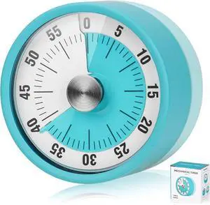 Kitchen Timer, 60-Minute Visual Timer for Kids & Adults, Wind Up Timer with Magnetic Backing, Loud Ring Timers for Classroom, Study, Cooking, Exercise Kitchen Timer, 60-Minute Visual Timer for Kids & Adults, Wind Up Timer with Magnetic Backing, Loud Ring Timers for Classroom, Study, Cooking, Exercise