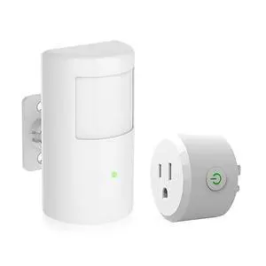 Motion Sensor Switch with Outlet, Wireless Motion Activated Light Control, Infrared Motion Activated Sensor, Wireless Motion Detector and Plug Set for Lights and Home Devices Motion Sensor Switch with Outlet, Wireless Motion Activated Light Control, Infrared Motion Activated Sensor, Wireless Motion Detector and Plug Set for Lights and Home Devices