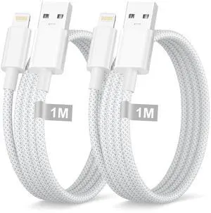 USB to Lightning Cable 3ft 2pack, Apple MFi Certified iPhone Charger Cord Lead Nylon Braided Car Fast Charging Lightning Cable Apple Charging Cord for iPhone 14 13 12 11 Pro Max XS X 8 7Plus 6 SE iPad USB to Lightning Cable 3ft 2pack, Apple MFi Certified iPhone Charger Cord Lead Nylon Braided Car Fast Charging Lightning Cable Apple Charging Cord for iPhone 14 13 12 11 Pro Max XS X 8 7Plus 6 SE iPad
