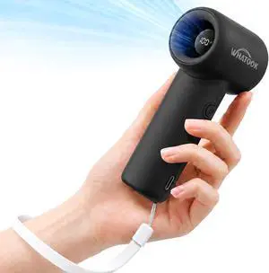 Portable Handheld Fan, High Speed Turbo Mini Fan with 5 Speeds, 3000mAh USB-C Rechargeable Personal Fan, LED Digital Display, Small Pocket Fan for Travel, Camping, Concerts, Makeup (Black) Portable Handheld Fan, High Speed Turbo Mini Fan with 5 Speeds, 3000mAh USB-C Rechargeable Personal Fan, LED Digital Display, Small Pocket Fan for Travel, Camping, Concerts, Makeup (Black)