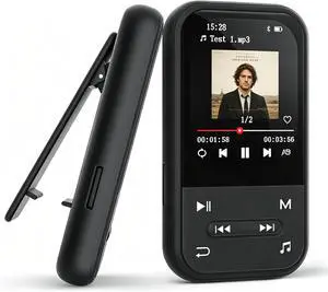 64GB Clip MP3 Player with Bluetooth 5.3, Music Player with FM Radio & Voice Recorder, E-Book, Portable Music Player Running & Workout, Supports up to 512GB, Earphones Included 64GB Clip MP3 Player with Bluetooth 5.3, Music Player with FM Radio & Voice Recorder, E-Book, Portable Music Player Running & Workout, Supports up to 512GB, Earphones Included