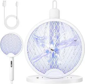 2 in 1 Mosquito Killer Racket, 4000V Foldable Electric Fly Swatter 2 in 1 Mosquito Killer Racket, 4000V Foldable Electric Fly Swatter
