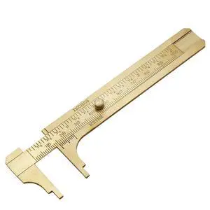 Brass Pocket Vernier Caliper, 100mm Dual Scale Brass Pocket Vernier Caliper, 100mm Dual Scale