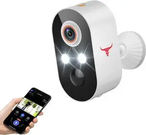 1080P Wireless Security Camera Outdoor, Battery Powered, AI Human Detection, Color Night Vision, 2-Way Audio, IP65 Waterproof, 2.4G Wi-Fi, Cloud Storage (2 Spotlights) 1080P Wireless Security Camera Outdoor, Battery Powered, AI Human Detection, Color Night Vision, 2-Way Audio, IP65 Waterproof, 2.4G Wi-Fi, Cloud Storage (2 Spotlights)