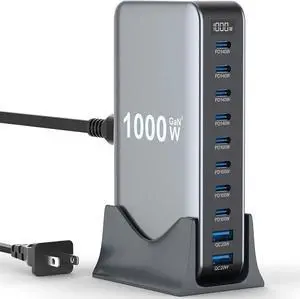 1000W USB C Fast Charger Block, 10 Port USB Charging Station, GaN Pro 140W PD PPS Port for Multiple Devices,Laptop Wall Charger Compatible with DELL, HP, MacBook Pro,iPhone17/16 pro,Galaxy S24. 1000W USB C Fast Charger Block, 10 Port USB Charging Station, GaN Pro 140W PD PPS Port for Multiple Devices,Laptop Wall Charger Compatible with DELL, HP, MacBook Pro,iPhone17/16 pro,Galaxy S24.