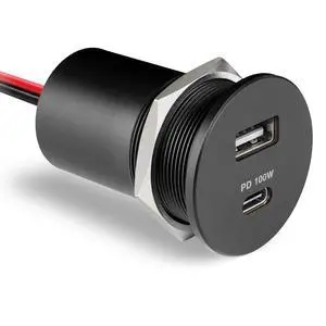 118W 12V USB Outlet 100W Type-C Laptop Car Charger,18W QC3.0 USB-A Dual Port Fast Charging Socket, Replacement Car Charger Accessories for RV Camper Trailer Truck Boat Golf (1Pcs) 118W 12V USB Outlet 100W Type-C Laptop Car Charger,18W QC3.0 USB-A Dual Port Fast Charging Socket, Replacement Car Charger Accessories for RV Camper Trailer Truck Boat Golf (1Pcs)