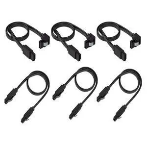 SATA Cable III,6 Packs SATA Cable III 6Gbps Straight HDD SDD Data Cable with Locking Latch 18 Inch Compatible for SATA HDD (6) SATA Cable III,6 Packs SATA Cable III 6Gbps Straight HDD SDD Data Cable with Locking Latch 18 Inch Compatible for SATA HDD (6)