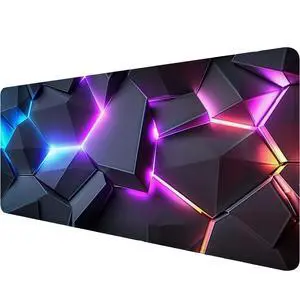 Neon 3D Geometry Desk Pad Mouse Pad Colorful Crack Cool Extended Gaming Mouse Pad Mat with Stitched Edge Non-Slip Base Big Mouse Pad Office Computer Keyboard Laptop Home 31.5"x11.8" Neon 3D Geometry Desk Pad Mouse Pad Colorful Crack Cool Extended Gaming Mouse Pad Mat with Stitched Edge Non-Slip Base Big Mouse Pad Office Computer Keyboard Laptop Home 31.5"x11.8"