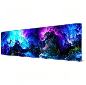 Extended Gaming Mouse Pad 31.5x11.8 Inch, Large Desk Mat with Non-Slip Rubber Base, Smooth Surface, Stitched Edges, Colorful Abstract Design for Gaming & Office SetupAbstract Nebula Extended Gaming Mouse Pad 31.5x11.8 Inch, Large Desk Mat with Non-Slip Rubber Base, Smooth Surface, Stitched Edges, Colorful Abstract Design for Gaming & Office SetupAbstract Nebula
