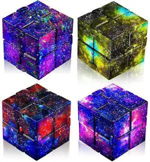 Cube Anxiety Relief Toy Hand Held Magic Sensory Stress Cube Toy for Adults Relieve Stress Christmas Party Favors(4 Pcs,Galaxy) Cube Anxiety Relief Toy Hand Held Magic Sensory Stress Cube Toy for Adults Relieve Stress Christmas Party Favors(4 Pcs,Galaxy)