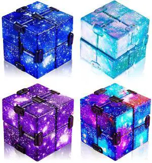 Cube Anxiety Relief Toy Hand Held Magic Sensory Stress Cube Toy for Adults Relieve Stress Christmas Party Favors(4 Pcs,Starry) Cube Anxiety Relief Toy Hand Held Magic Sensory Stress Cube Toy for Adults Relieve Stress Christmas Party Favors(4 Pcs,Starry)
