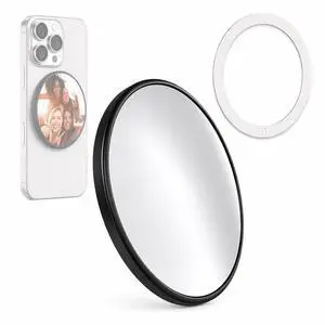 Magnetic Selfie Mirror for Phone, Rear Camera Selfie Mirror, Magnetic Phone Camera Mirror for Content Creation, Vlogging, Live Streaming, Video Recording, Compatible with Most Smartphones Magnetic Selfie Mirror for Phone, Rear Camera Selfie Mirror, Magnetic Phone Camera Mirror for Content Creation, Vlogging, Live Streaming, Video Recording, Compatible with Most Smartphones