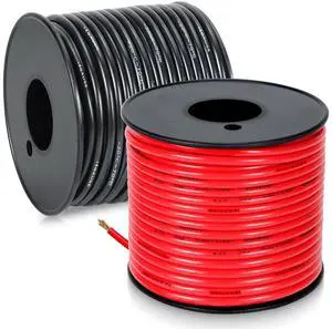 14 Gauge Electrical Wire, Red/Black Each 150FT, Flexible Low Voltage PVC Copper Clad Aluminum Extension Cord for DIY Projects,Car Speaker Wire, LED Wire, Residential Wiring 12V/24V DC 14 Gauge Electrical Wire, Red/Black Each 150FT, Flexible Low Voltage PVC Copper Clad Aluminum Extension Cord for DIY Projects,Car Speaker Wire, LED Wire, Residential Wiring 12V/24V DC