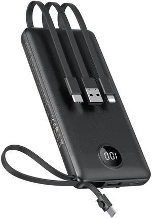 10000mAh Portable Charger with 4 Built-in Cables 10000mAh Portable Charger with 4 Built-in Cables
