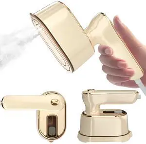 Travel Steamer Iron for Clothes Mini - Portable Ironing Machine Travel Small Size Portable Steamer Travel College Dorm Home Essentials (Beige) Travel Steamer Iron for Clothes Mini - Portable Ironing Machine Travel Small Size Portable Steamer Travel College Dorm Home Essentials (Beige)