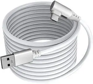 VR Link Cable 16FT USB 3.0 Type-C to Type-A High Speed Data Transfer Cable for Meta Quest 3S/Quest 3/Oculus Quest 2/Pico 4 Accessories and PC/SteamVR (Silver) VR Link Cable 16FT USB 3.0 Type-C to Type-A High Speed Data Transfer Cable for Meta Quest 3S/Quest 3/Oculus Quest 2/Pico 4 Accessories and PC/SteamVR (Silver)