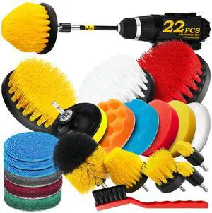 22Pack Drill Brush Attachments Set,Scrub Pads & Sponge, Buffing Pads,Power Scrubber Brush,Car Polishing Pad Kit,Wax Applicator Pad,Car Cleaning Kit,Masonry Brushes,Cleaning Supplies 22Pack Drill Brush Attachments Set,Scrub Pads & Sponge, Buffing Pads,Power Scrubber Brush,Car Polishing Pad Kit,Wax Applicator Pad,Car Cleaning Kit,Masonry Brushes,Cleaning Supplies