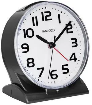 Automatically Backlighted Alarm Clock,Silent No Ticking for Seniors Vision Impaired,Easy to Set,Big Numbers,Ascending Alarm,Gentle Wake,Snooze,2 AA Battery Operated,Black Automatically Backlighted Alarm Clock,Silent No Ticking for Seniors Vision Impaired,Easy to Set,Big Numbers,Ascending Alarm,Gentle Wake,Snooze,2 AA Battery Operated,Black