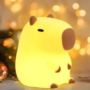 Capybara Night Light, Capybara Gifts for Kid Friend, Animal Squishy Silicone Nursery Lamp with Timer Dimmable, Rechargeable Bedroom Bedside Decor Birthday Graduation Xmas Present for Boy Girl Capybara Night Light, Capybara Gifts for Kid Friend, Animal Squishy Silicone Nursery Lamp with Timer Dimmable, Rechargeable Bedroom Bedside Decor Birthday Graduation Xmas Present for Boy Girl
