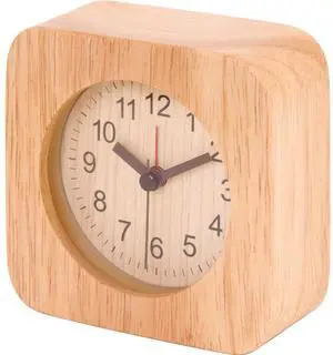Fuji Boeki 36696 Table Clock, Alarm Clock, Analog, Width 4.0 inches (10.2 cm), Natural Wood, Quiet, Alarm Included, Light, Tabletop, Square, Wood Fuji Boeki 36696 Table Clock, Alarm Clock, Analog, Width 4.0 inches (10.2 cm), Natural Wood, Quiet, Alarm Included, Light, Tabletop, Square, Wood