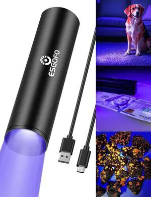 365nm UV Flashlight Mini, Ultraviolet Small Black Light Flash Lights USB C Rechargeable, Portable Handheld LED Blacklight for Pet Urine Detection Scorpion Resin Curing 365nm UV Flashlight Mini, Ultraviolet Small Black Light Flash Lights USB C Rechargeable, Portable Handheld LED Blacklight for Pet Urine Detection Scorpion Resin Curing