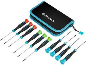 Precision Screwdriver Set, 10 PCS Magnetic Small Screwdriver Set with Pouch, Phillips, Slotted, and Torx Star, Cr-V Steel, Mini Screw Drivers for Eyeglasses, Watches, Laptops, Phones Precision Screwdriver Set, 10 PCS Magnetic Small Screwdriver Set with Pouch, Phillips, Slotted, and Torx Star, Cr-V Steel, Mini Screw Drivers for Eyeglasses, Watches, Laptops, Phones