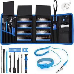 Precision Screwdriver Set 142-Piece + Anti Static Wrist Strap Bundle, Electronics Repair Toolkit for iPhone, MacBook, Computer, Laptop, PC, Tablet, PS4, Xbox, Nintendo, Game Console Precision Screwdriver Set 142-Piece + Anti Static Wrist Strap Bundle, Electronics Repair Toolkit for iPhone, MacBook, Computer, Laptop, PC, Tablet, PS4, Xbox, Nintendo, Game Console