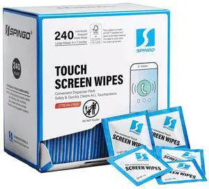 Electronic Wipes, Screen Wipes for Electronics, Pre-moistened Screen Cleaner Wipes for Phone, Laptop, Monitor, Car Screen, Eyeglasses, Non-Scratch Formula, 240 Count Electronic Wipes, Screen Wipes for Electronics, Pre-moistened Screen Cleaner Wipes for Phone, Laptop, Monitor, Car Screen, Eyeglasses, Non-Scratch Formula, 240 Count
