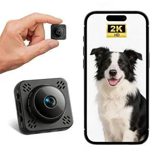 Hidden Camera, Mini Nanny Cam Wireless with Free Cloud, 2K HD Security Camera WiFi/Offline Recording, Motion Detection & Night Vision for Pet/Baby Monitor with Magnetic Mount Hidden Camera, Mini Nanny Cam Wireless with Free Cloud, 2K HD Security Camera WiFi/Offline Recording, Motion Detection & Night Vision for Pet/Baby Monitor with Magnetic Mount