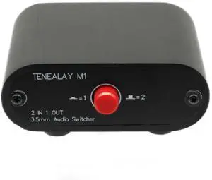 M1 2 in 1 Out 3.5mm Stereo Audio Switch aux switcher Speaker selector Splitter Box M1 2 in 1 Out 3.5mm Stereo Audio Switch aux switcher Speaker selector Splitter Box